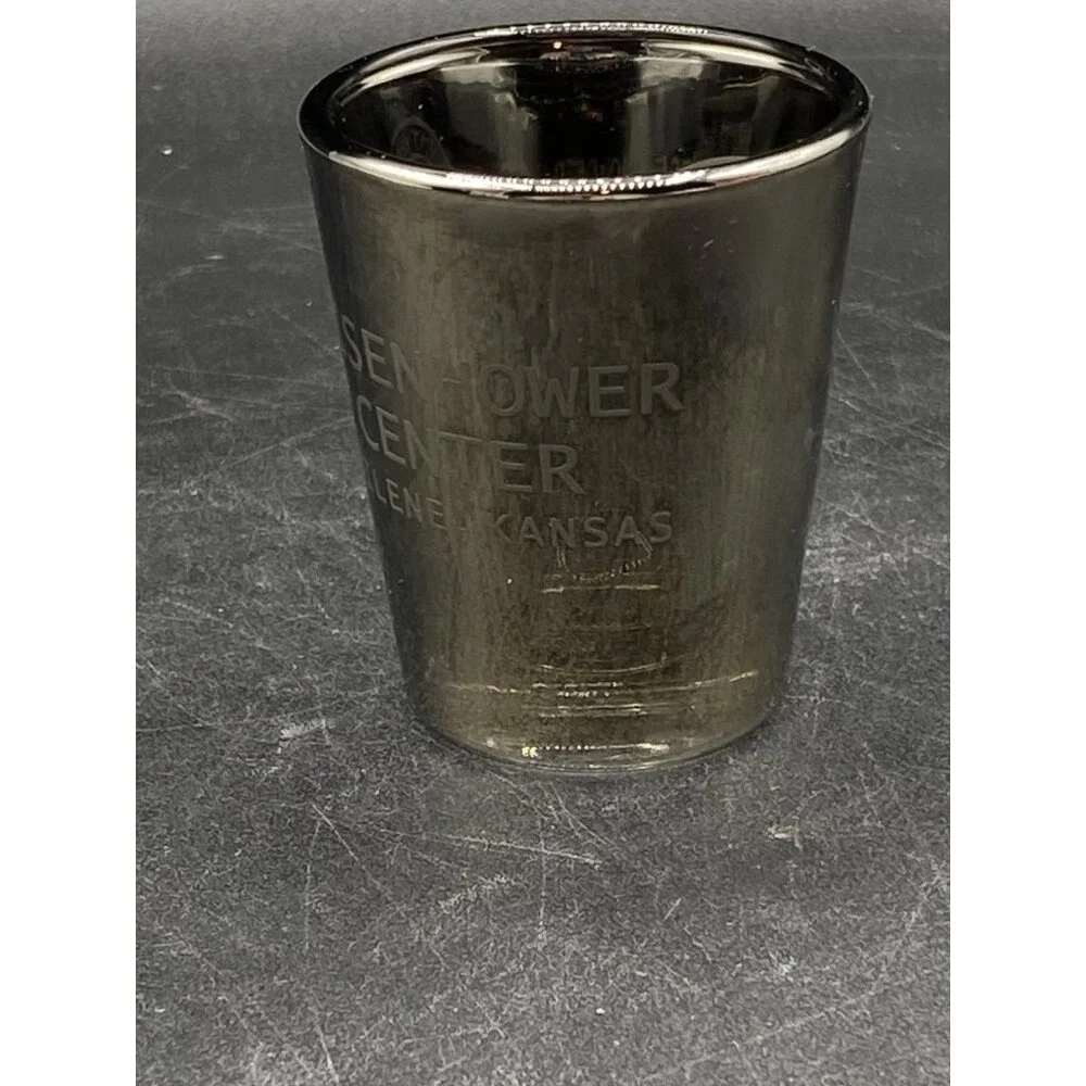 Mirrored Shot Glass Eisenhower Presidential Library Museum Abilene Kansas